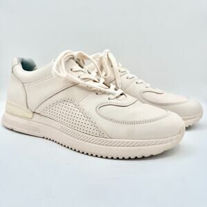 Everlane Cream Leather Court Sneakers Men 9.5 Women 11.5 Low Top Casual Shoes